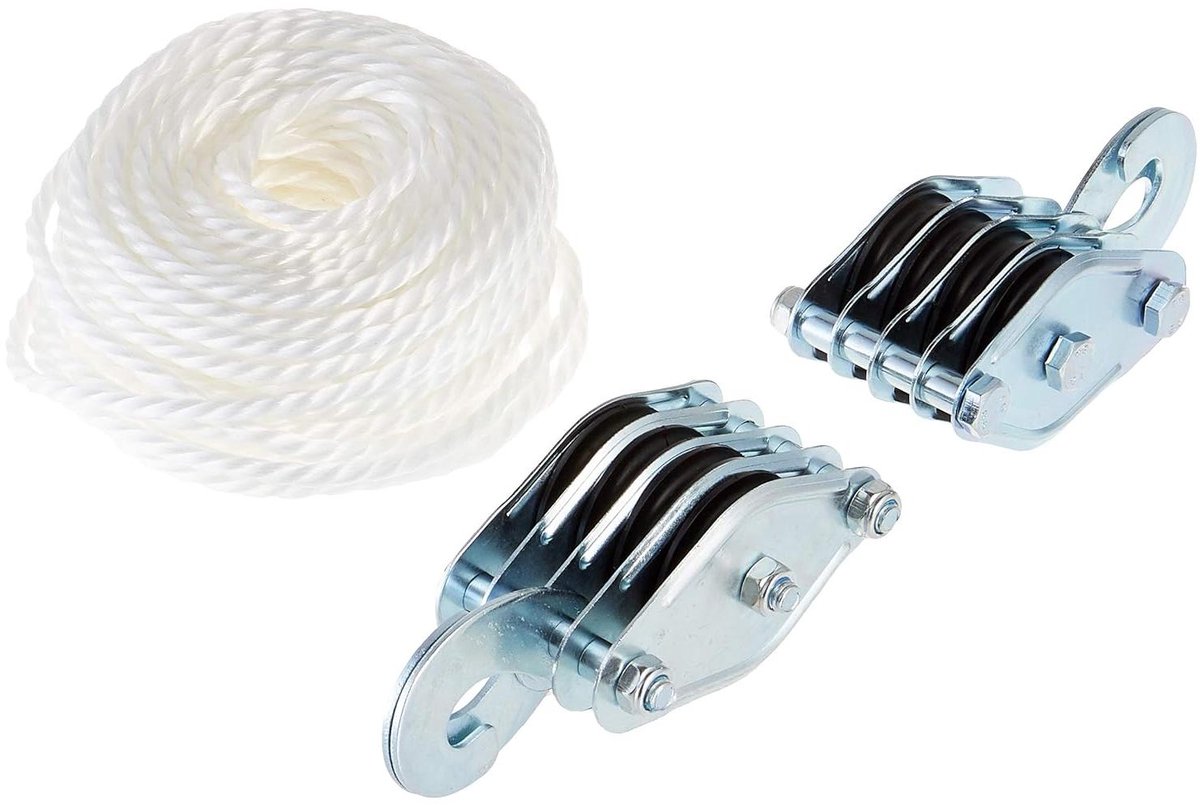 Hijsblok - Katrol set - Zware lasten tillen - 8 Poelies - 400 kg capaciteit - Multicolor