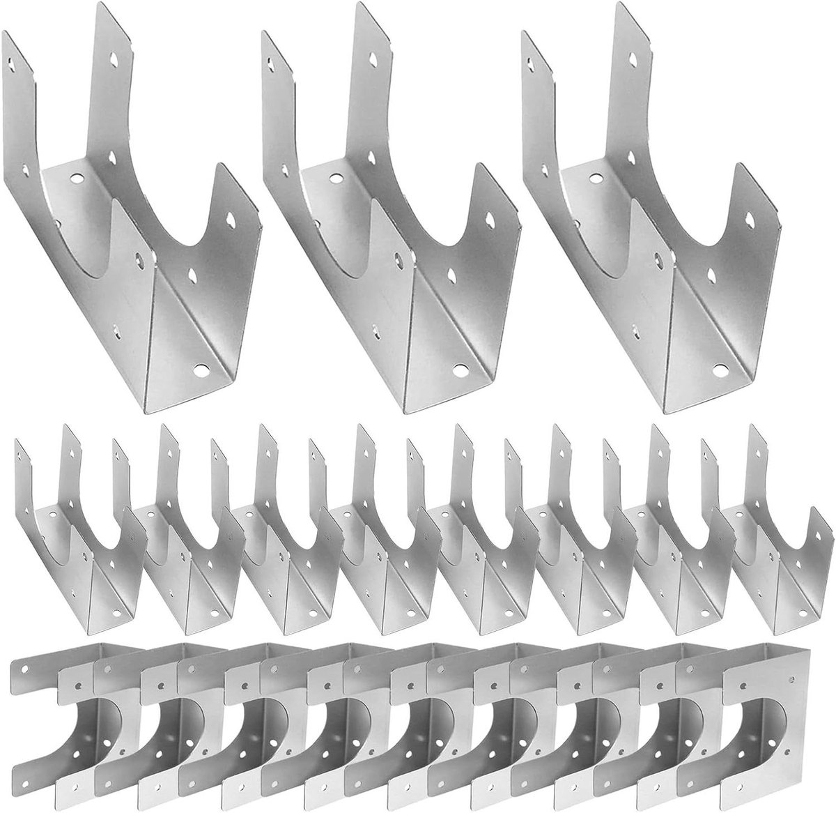 Nagelplaten voor studs - Herstellende steun - Structurele ondersteuning - Roestbestendige coating - 20 stuks - Gegalvaniseerd