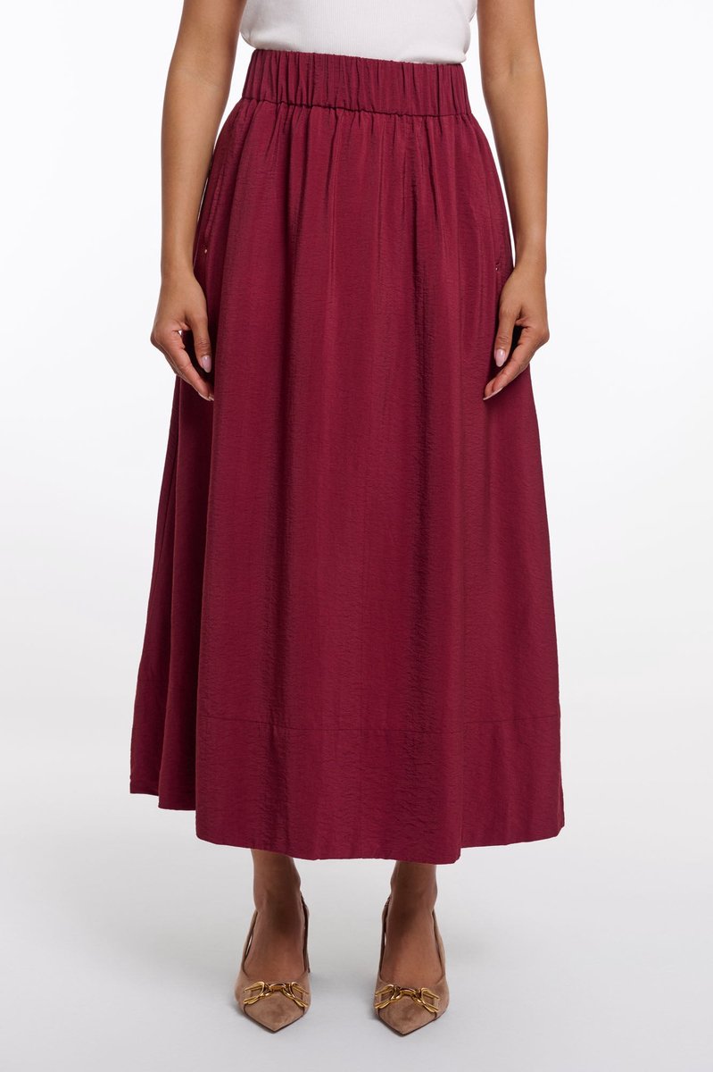 Rino & Pelle Rokken - Tosca midi skirt - Bordeauxrood