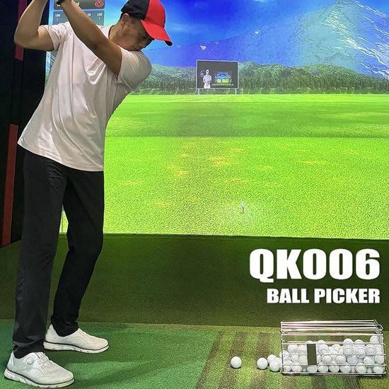 Ballenhouder - Ballenmand - Golf training - Intelligent drukmechanisme - 140 ballen capaciteit - Zilver — afbeelding 2