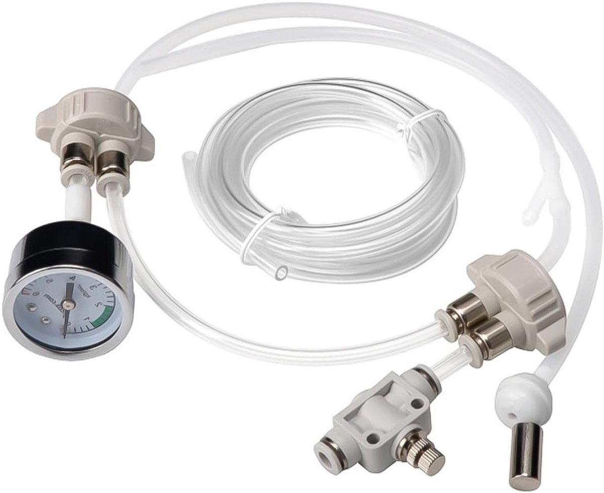 DIY CO2 Systeem voor Plantenaquarium - Complete Kit met Buizen, Ventiel en Manometer voor Optimaal Groei