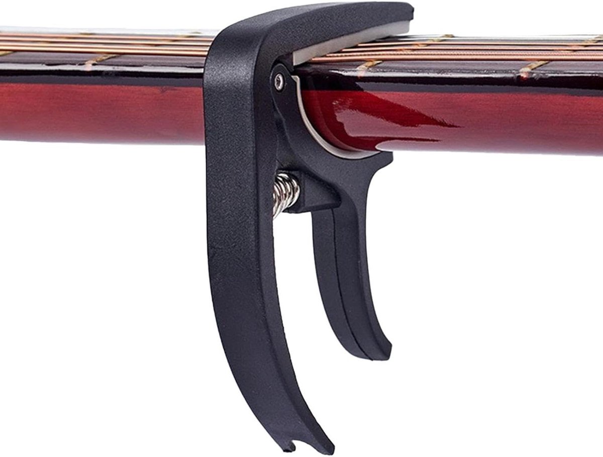 Gitaar Capo - Muziek Accessoire - Instrument Stemmen - Verstelbare Spanning - 108 cm - Zwart