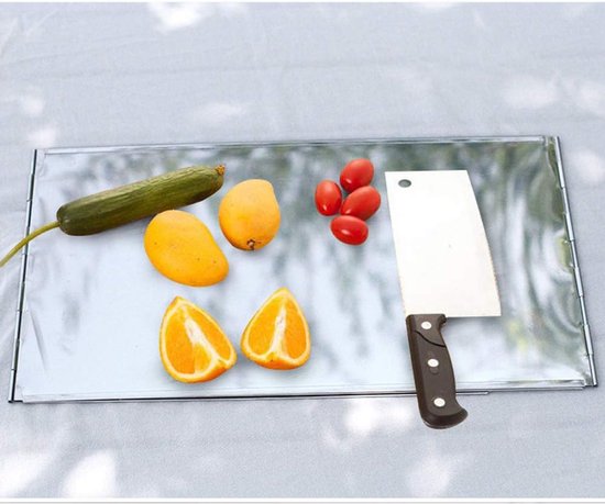 Camping Windscherm - Outdoor Kookscherm - Efficiënt Koken - Vouwbaar RVS Ontwerp - 90x19cm - Zilverkleurig — afbeelding 5