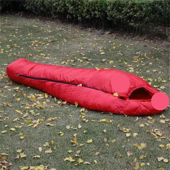 Winterslaapzak - Camping slaapzak - Buiten avonturen - Waterafstotend ontwerp - 195 x 80 cm - Rood — afbeelding 3