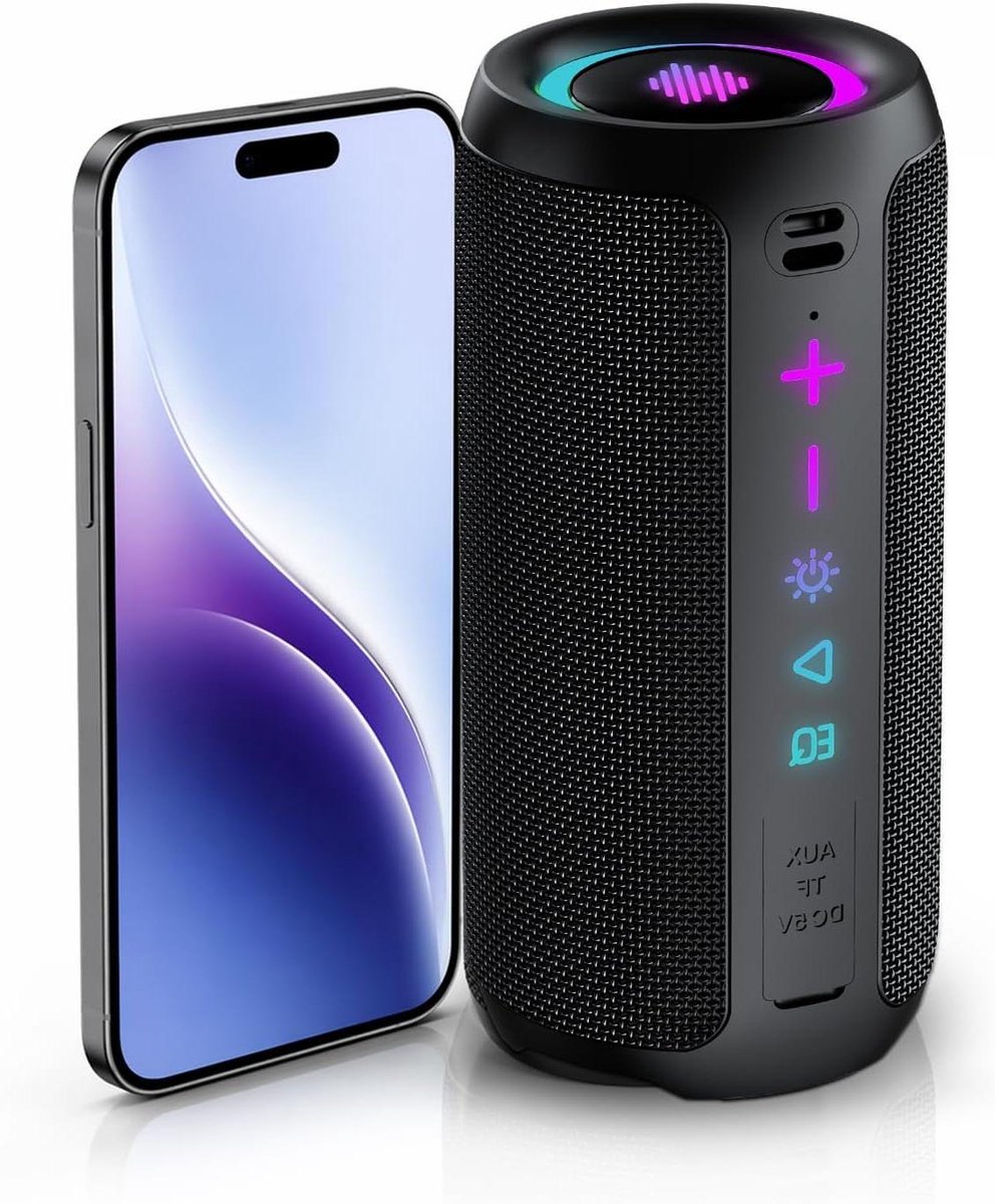 Draadloze Luidspreker - Bluetooth Speaker - Muziek Luisteren - 360 Graden Geluid - 30 Watt - Zwart
