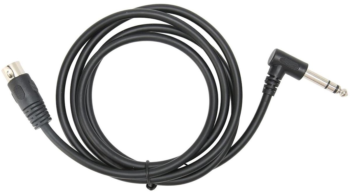 MIDI Kabel - Audio Adapter - Muziek Maken - Haakse Connector - 15 Meter - Zwart