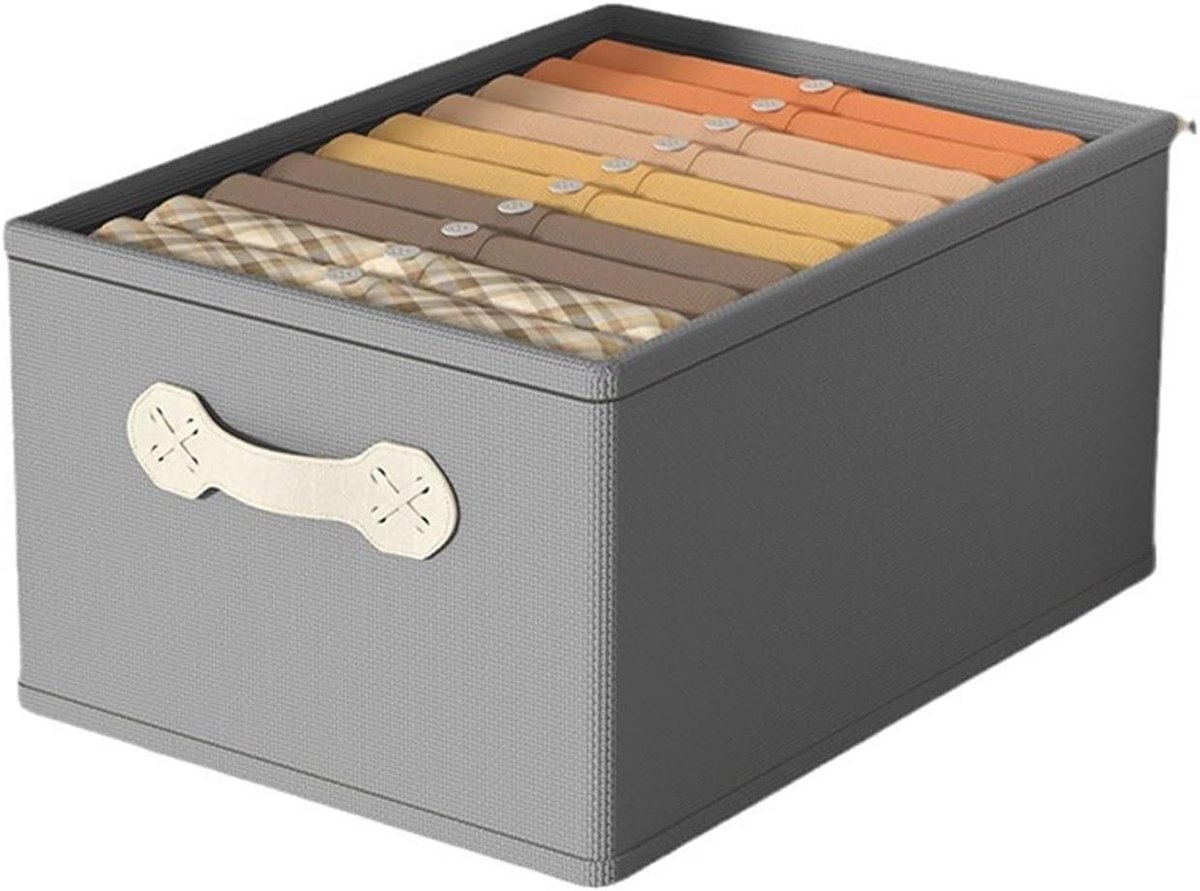 Stoffen Opbergmand - Kleding Organizer - Thuis Opbergen - Grote Capaciteit - 50x40x30 cm - Grijs