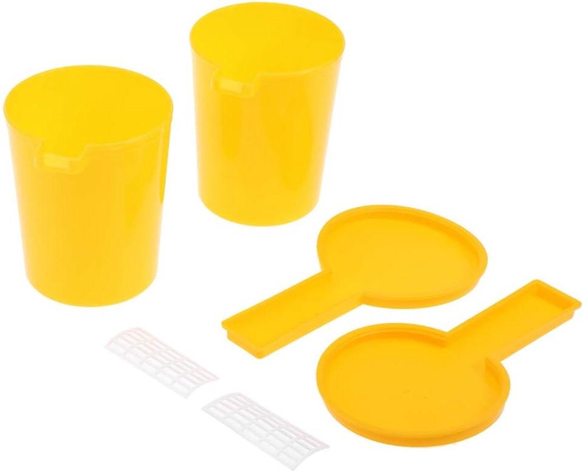 Bijenvoeder - Voerbak bijen - Bijen voeden - Niet-toxisch plastic - 10.3cm hoog - Transparant