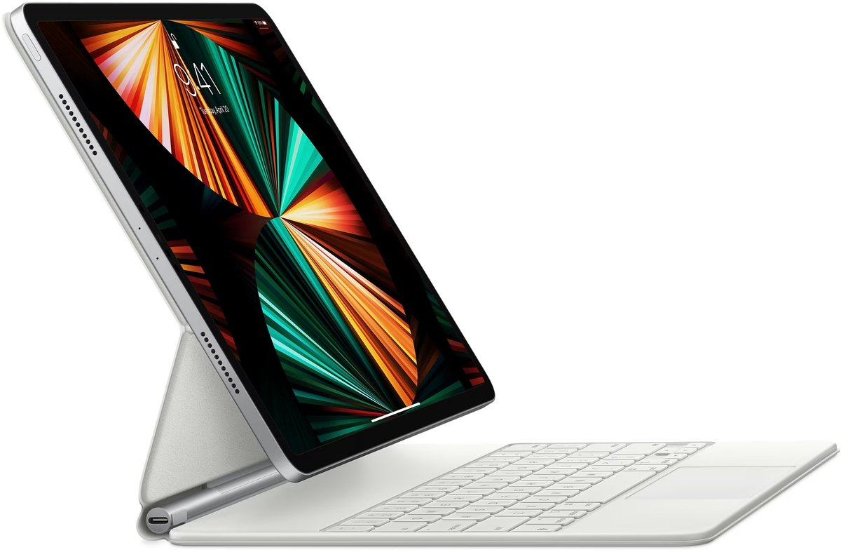 Apple Magic Keyboard voor de Apple iPad Air 13 inch (2026) M4 / (2025) M3 / (2024) M2 / iPad Pro 12.9 (2018/2020/2021/2022) - QWERTY / IT - Wit