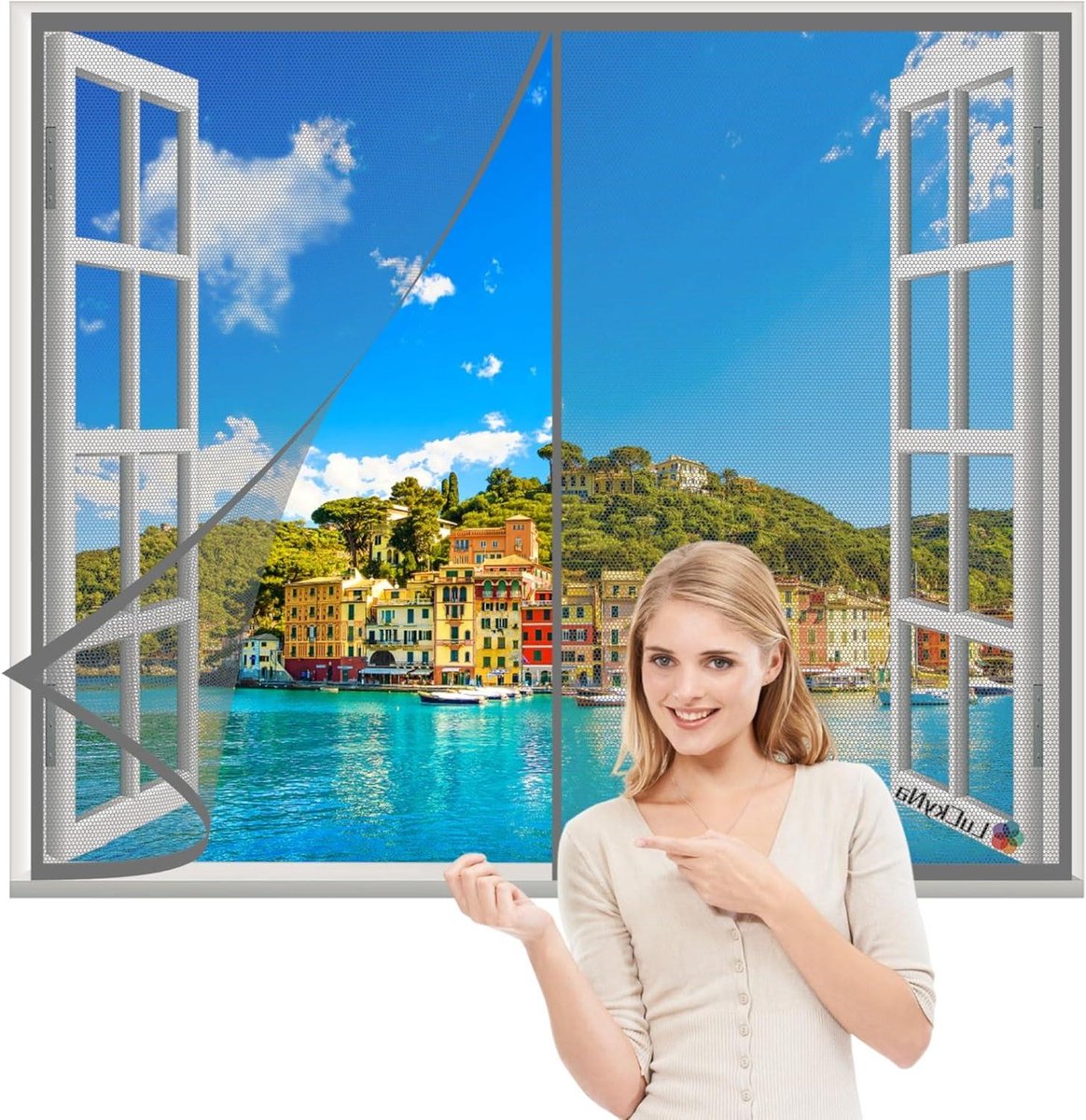 Deur Hor - Insecten Scherm - Buiten Lucht - Automatische Sluiting - 95x175cm - Grijs