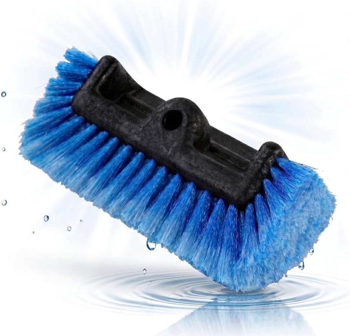Zachte borstel - Vierzijdige borstel - Auto reinigen - Krasbestendige vezels - 25 cm - Blauw