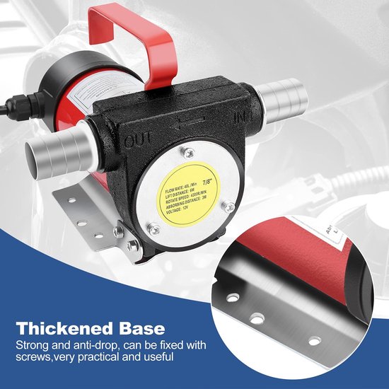 Store_7 - Diesel Transferpomp - Elektrische Brandstofpomp - Voor Auto en Truck - 12V - Brandstofoverdracht - Krachtig en Betrouwbaar - Geschikt voo... van Merkloos — afbeelding 4