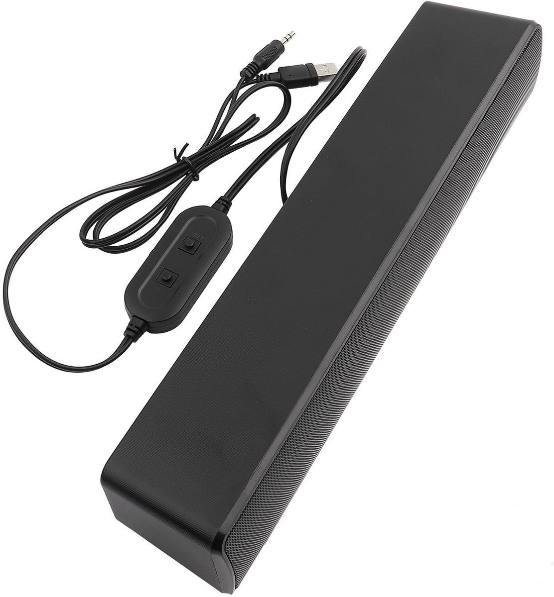 VT Goods - USB Stereo Soundbar - 3D Geluid met Bass - Verbeterde Muziekervaring - Compact - Geschikt voor Computer en Smartphone - Draadloze Verbind...