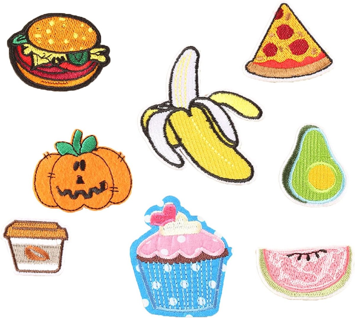 Embroidered stickers voor strijken, prachtige fruit- en bloemenserie, decoratie patches voor kinderkleding, jassen, jurken, hoeden, jeans en schoenen