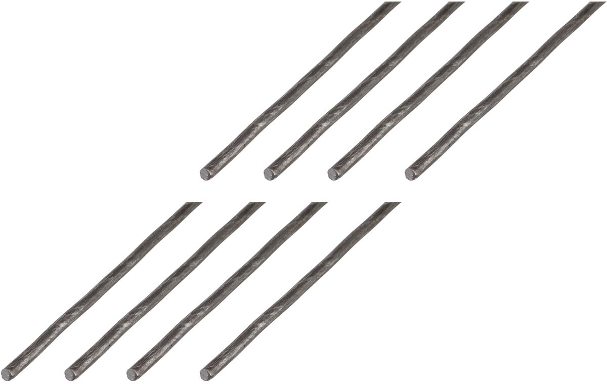 Alberts 8 x rondstaf, blank staal, diameter Ø8 mm, lengte 1 m
