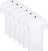 Alan Red Derby 6-Pack O-Hals T-shirts Wit Aanbieding - Maat L - Heren - Basic T-shirt