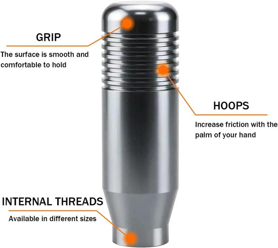 Schakelpook Aluminium - Handmatige Versnellingspook - Auto Versnellen - Corrosiebestendig Materiaal - 85 x 28 mm - Titanium — afbeelding 5