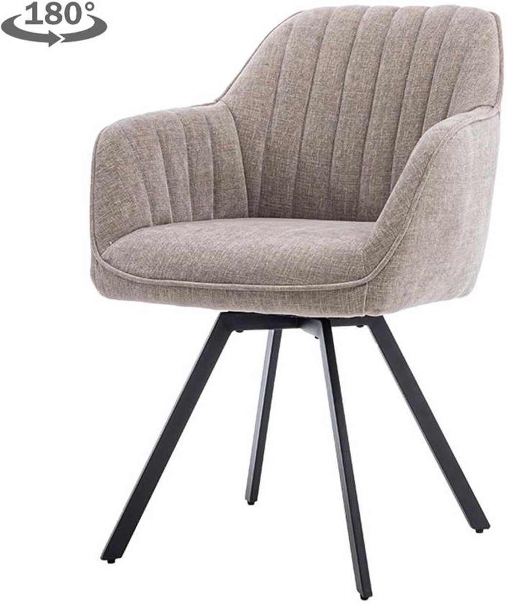 Tower Living Eetkamerstoel Bruno - Beige Stof - 67x60x87cm