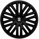 Enjoliveurs Sparco Bergamo 16 pouces Abs Zwart 4 Pièces