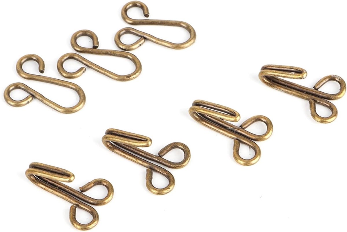 10 Paar Naaihaakjes en Ogen, Sluiting voor Kleding, Jassen en Modeaccessoires voor Dames en Heren, Perfect voor Vintage Herstel en DIY Projecten