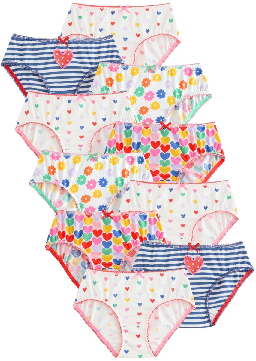 Next - Meisjes - Set van 10 slips - Rood