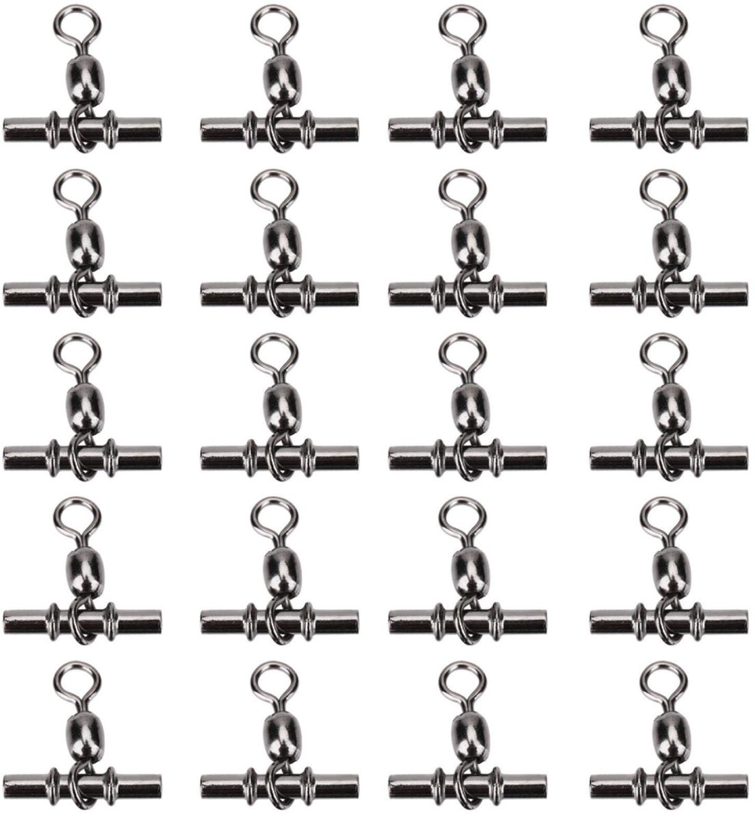 Allecto - Vissen - Koper Crimp Swivel - Duurzaam en Corrosiebestendig - T-vormige Verbinder - Geschikt voor Hengelsport - Kleur Standaard