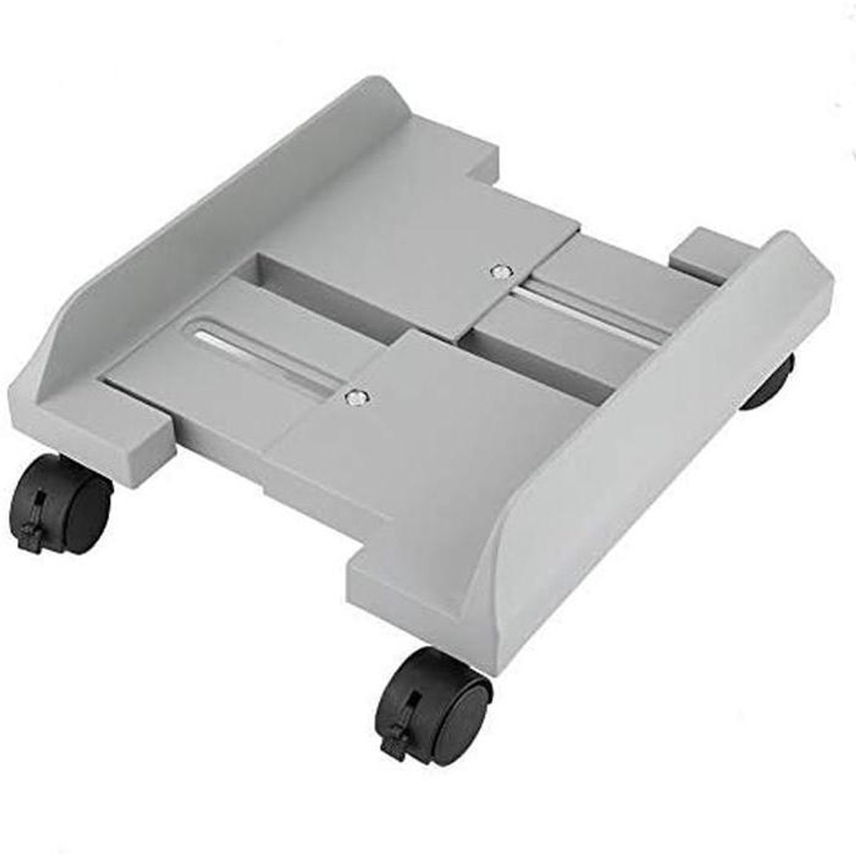 Computer Case Stand - PC Trolley - Computer Verplaatsen - Verstelbare Breedte - 180-245mm - Grijs