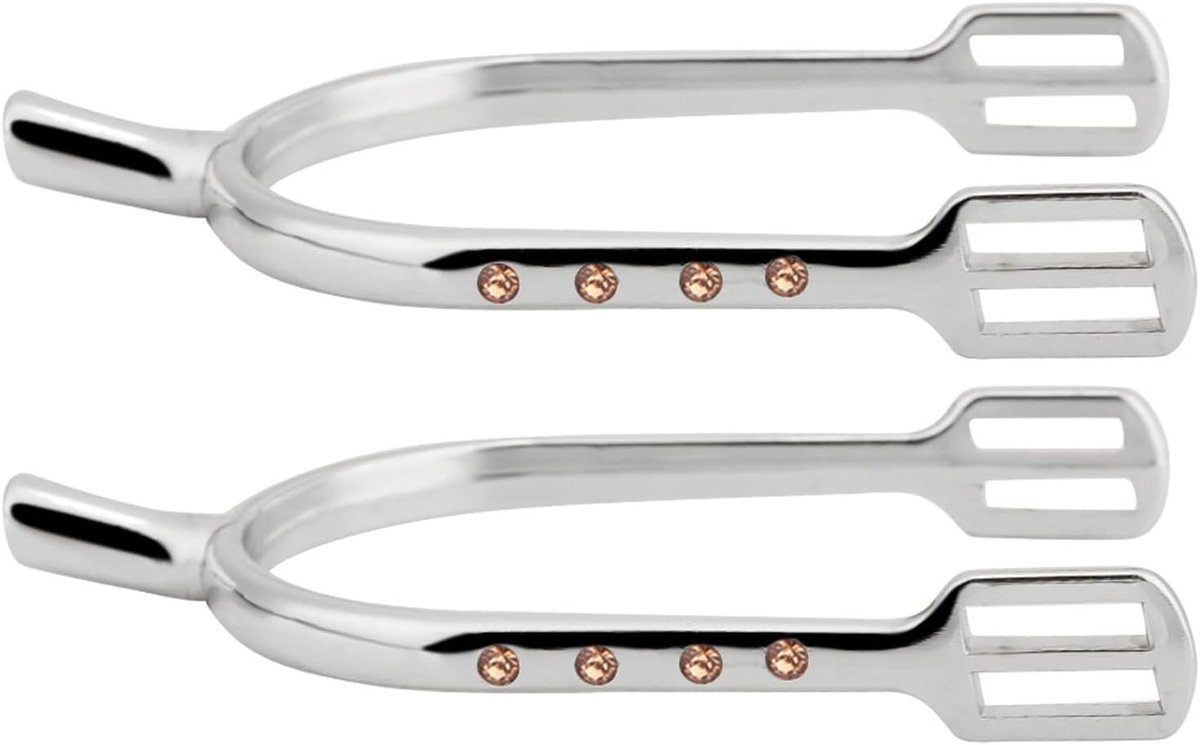 Elegante Roping Spurs met Rhinestone Versiering voor Dames en Meisjes - Zinklegering en Koper Afwerking