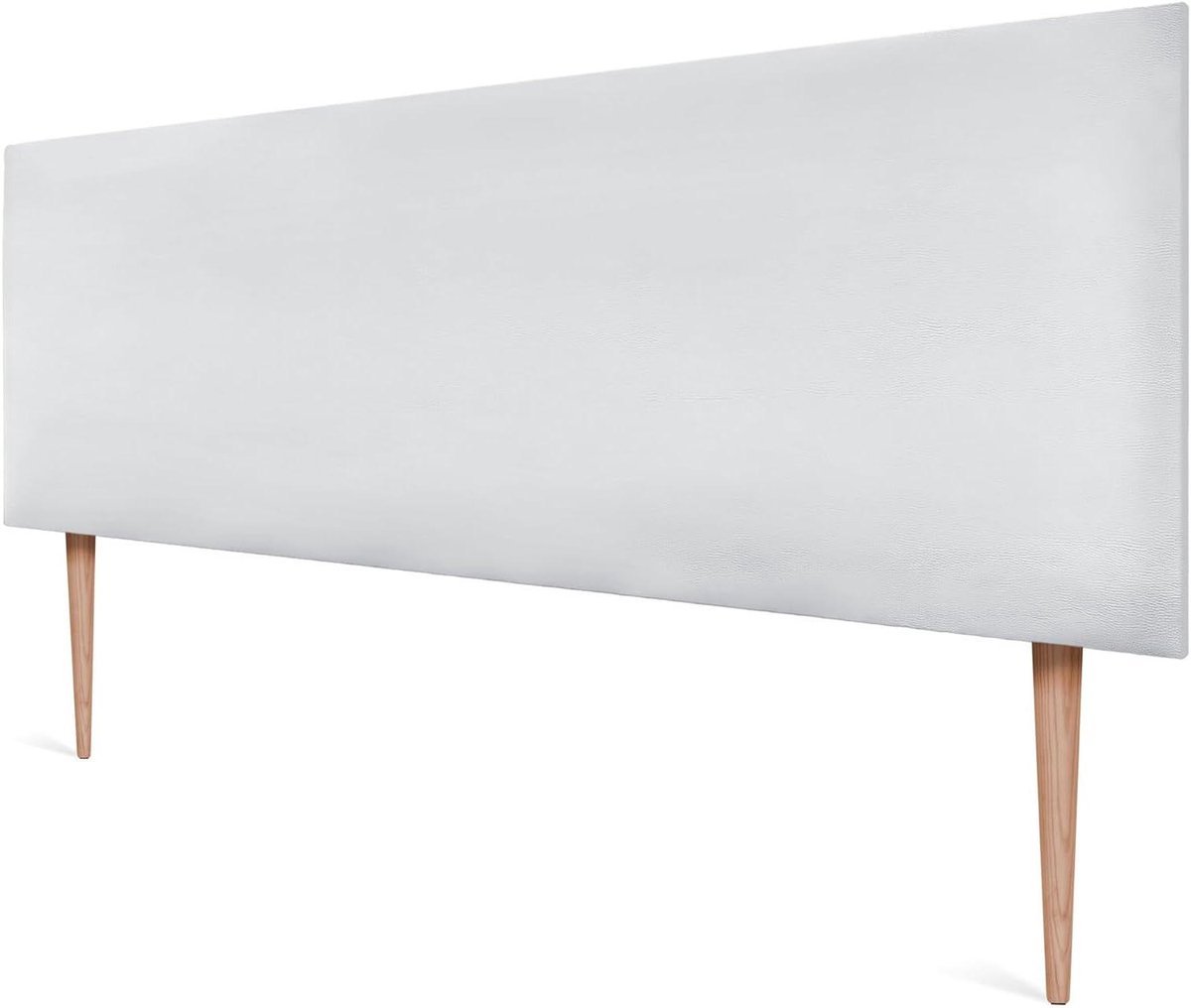 Hoofdbord Bed - Bedhek Stof - Slaapkamer Aankleden - Vuilafstotende Stof - 135 cm - Wit Ku