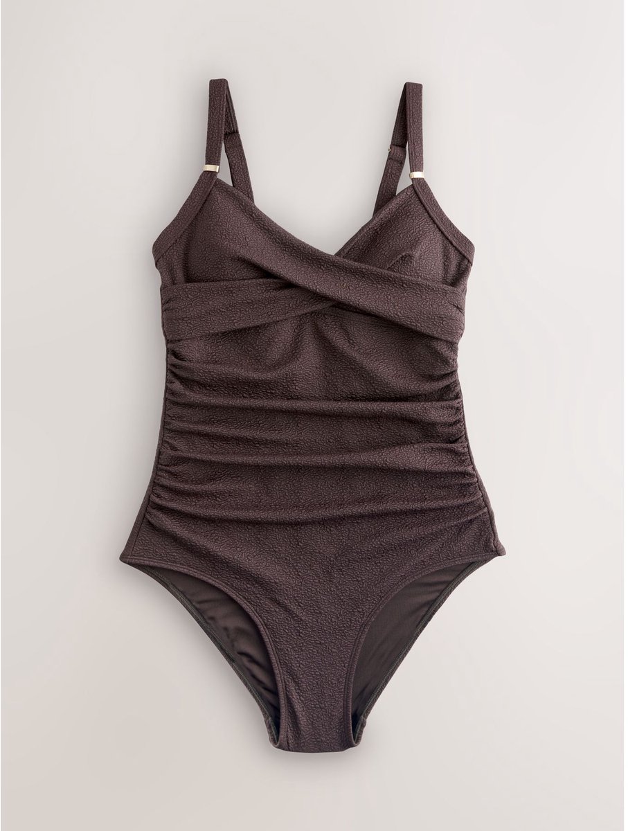 Next Dames - Vormgevend badpak met buikcorrectie - Tall - Bruin