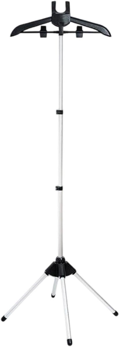 Kledinghanger standaard - Wasrek houder - Kleding stomen - Telescopische hoogte - 150 cm - Zwart
