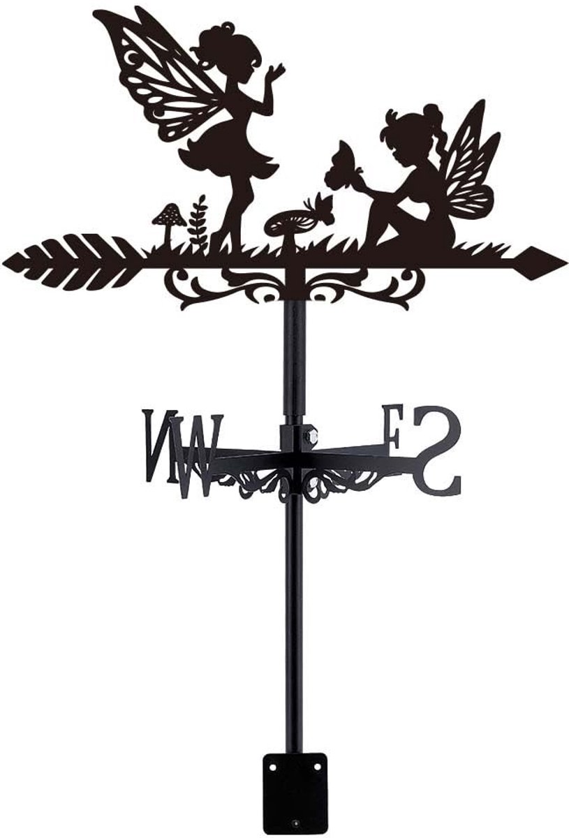 Jhubersproducts - Windwijzer - Fantasie - Uniek Design - Zwart - Weer Vane - Voor Tuin en Dak - Mooie Decoratie