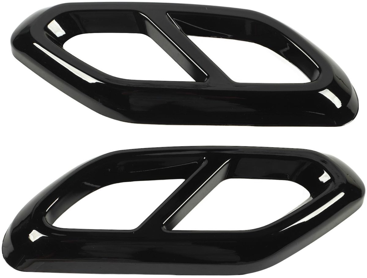 Jhubersproducts - Auto Exterieur Uitlaatdemper Cover - Decoratieve Uitlaatpijp Muffler - Glanzend Zwart - Vervanging Klasse X254 - Duurzaam en Lichtge