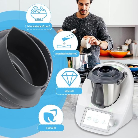 Meetbeker voor Thermomix TM5 en TM6 - Hittebestendig en koudbestendig accessoire met 100 ml en 50 ml maatverdeling voor nauwkeurig koken en bakken — afbeelding 2