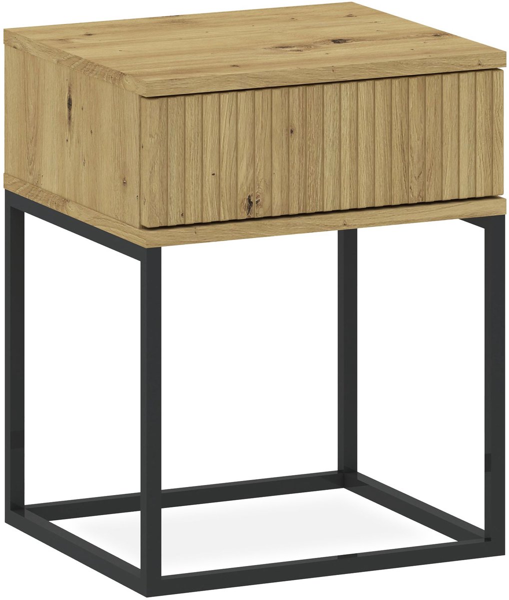 KONSIMO® RECTUS Nachtkastje - met lade - Bijzettafel - Brons - 40x52x39 cm