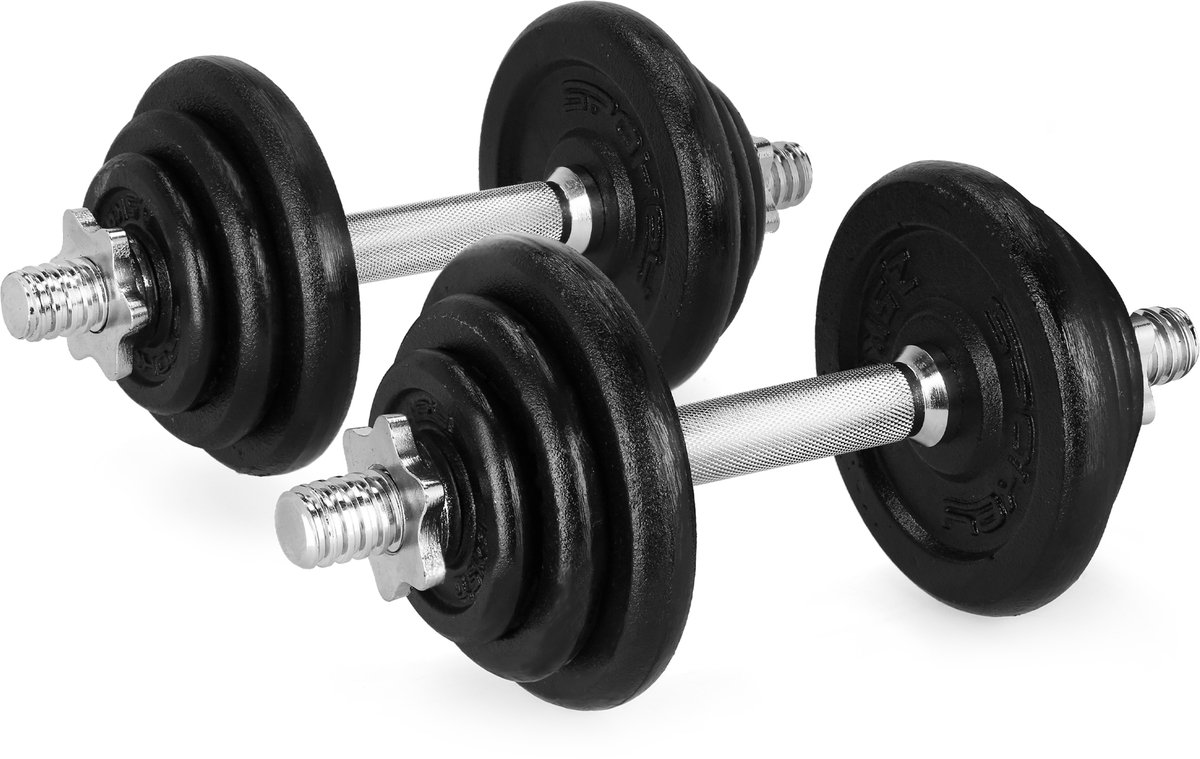 Spokey EGIR Halterset - Zwart / Zilver - 21 kg