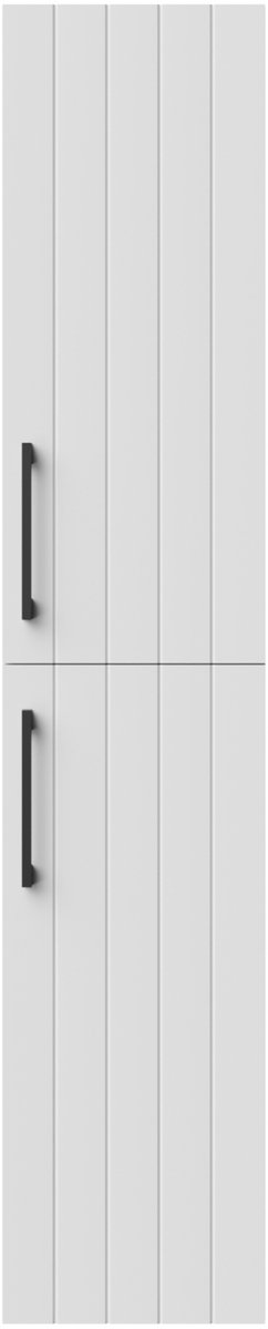 CREAVIT D10 hoge badkamerkast – 150x30 cm – Gelakt wit – Softclose deuren