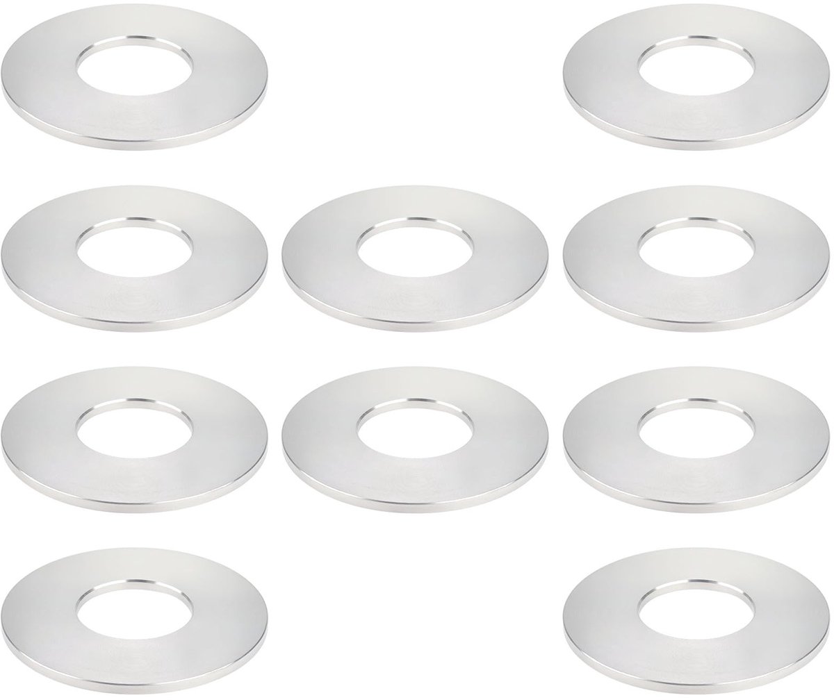 Vlemico - Keukenkraan Pakking - Flat Washer - Aluminium - 70x30x3mm - Waterleiding Accessoire - Geschikt voor Meubelinstallatie - Zilver