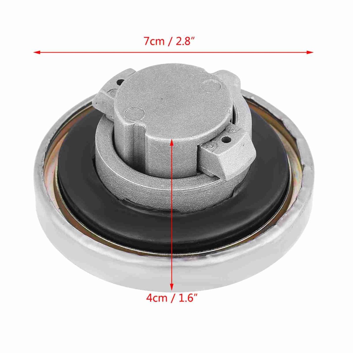 Zeynomax - Brandstoftankdop Motorfiets - Inclusief Sleutels - Duurzaam Gelegeerd Staal - Zilver - Compatibel met Shadow VT750 DC C2 VT600 - Perf...
