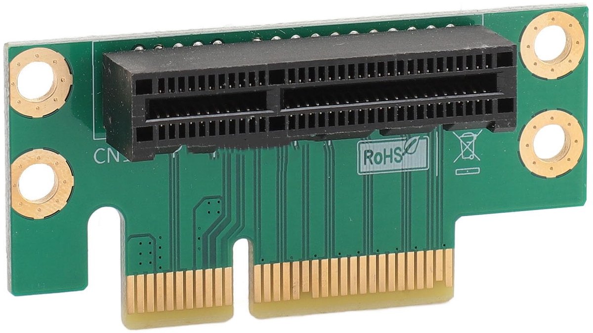 Elzusha - PCI Express 4X Riser-kaart - Adapterkaart - Professionele prestaties - Compact formaat - Extender-uitbreidingskaart - Geschikt voor serve...