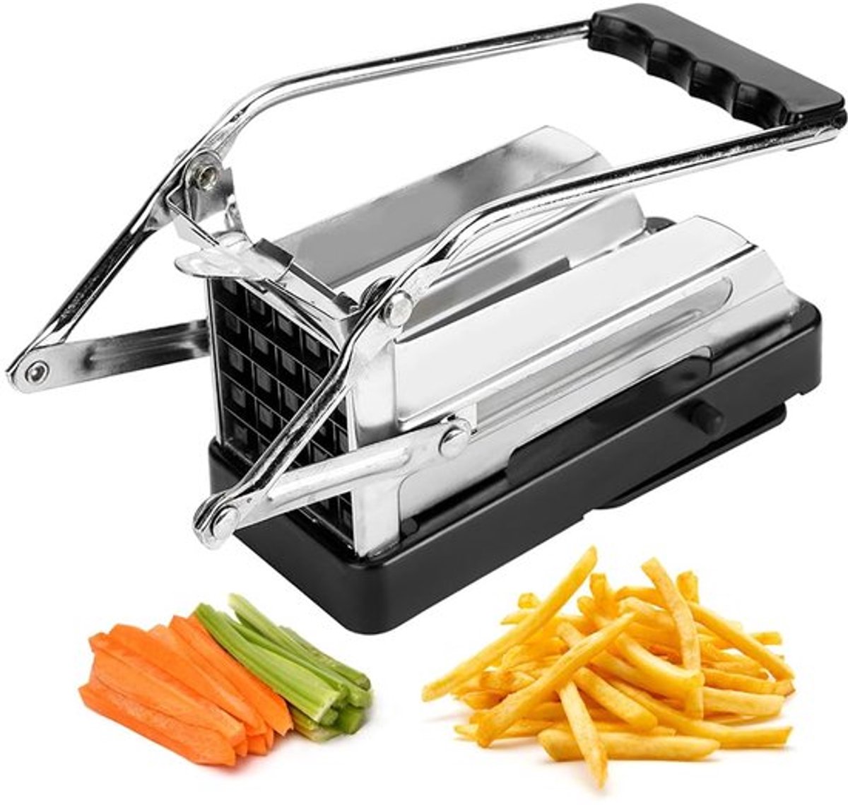 Professionele Aardappelsnijder RVS - Ergonomische Handgreep met Zuignap