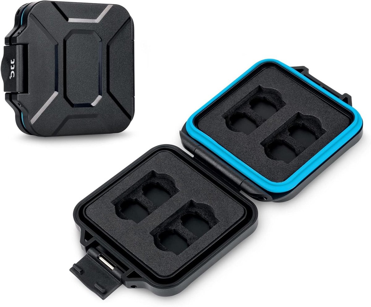 Georganiseerde Geheugenkaarten Opbergdoos met 12 Slots voor CFexpress Type A en Micro SD/SDXC/SDHC/TF - Waterdicht en Schokbestendig