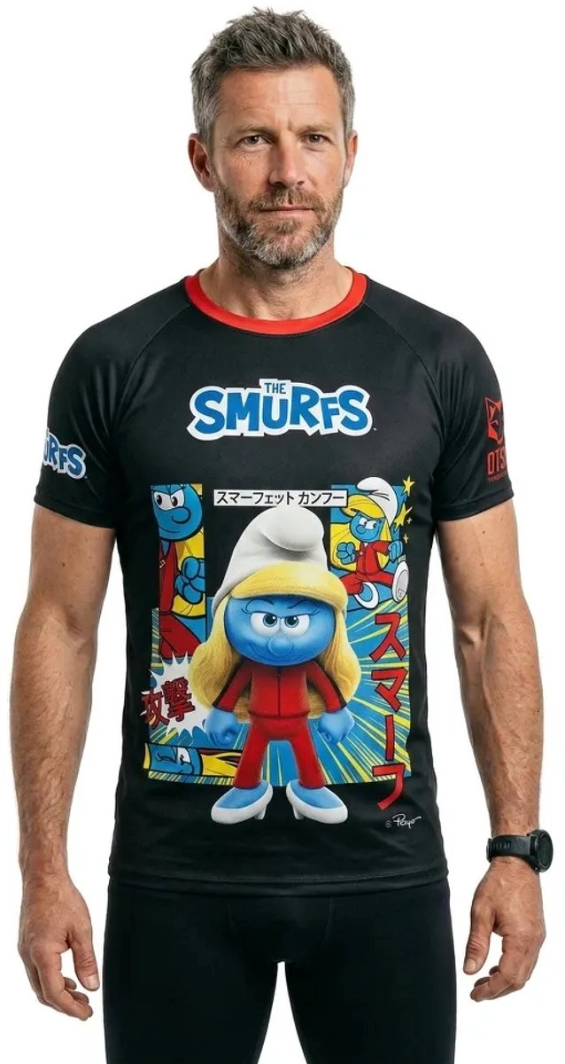 Otso Smurfs T-shirt Met Korte Mouwen Zwart L Man