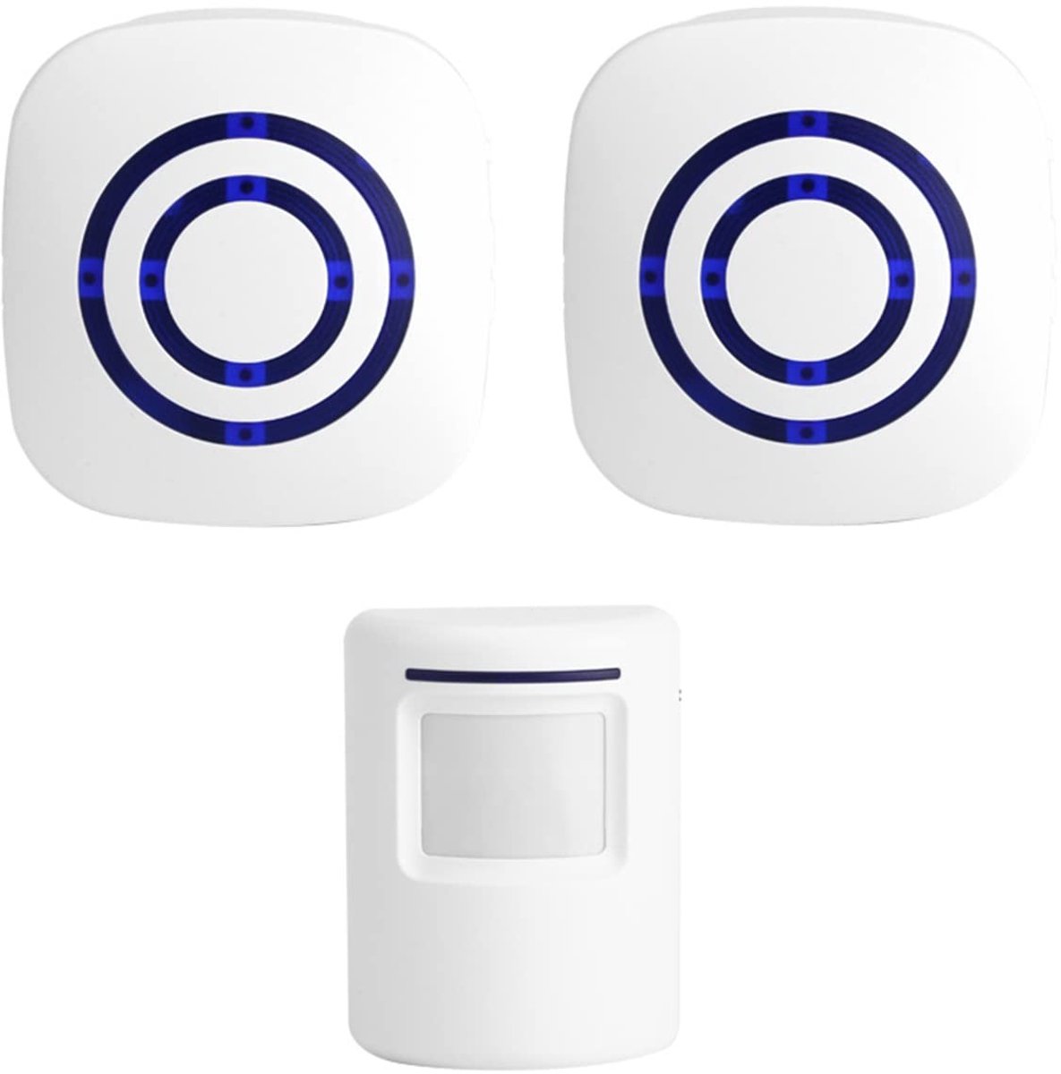 Dailygoods - Draadloos Deurbel Alarm - Bewegingsmelder met Infrarood Sensor - 38 Muziek Opties - Tot 70 Meter Bereik - Ideaal voor Thuis en Kantoor -