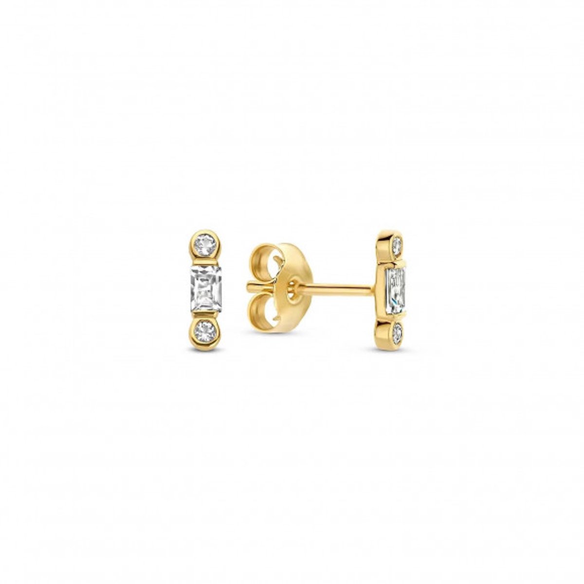 Jackie Eleonore Reagle Topaz Studs 14 Karaat Goud