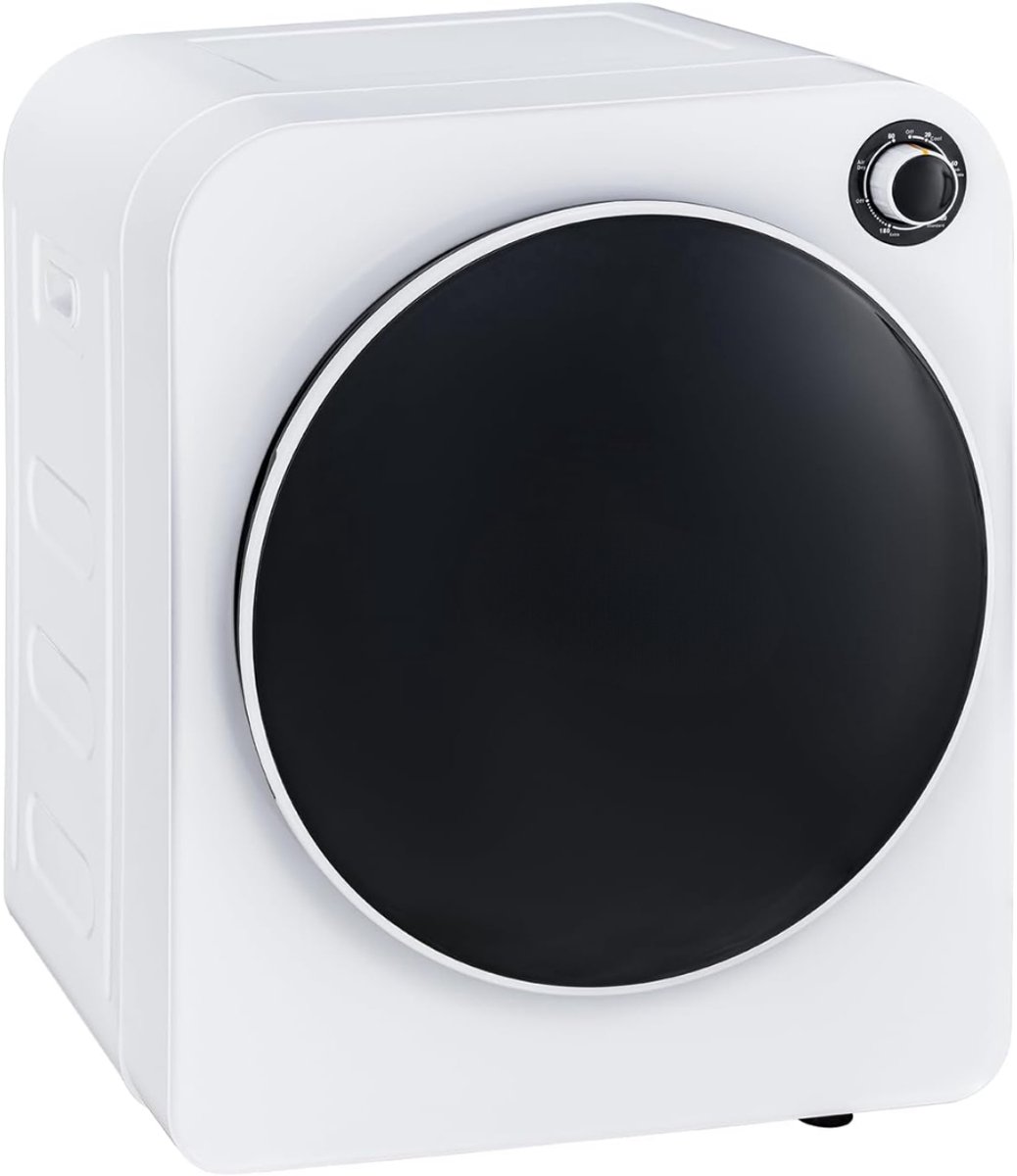 Aurixi® Mini Droger - Droger - Mini Wasmachine - Zwart/Wit - 50cm x 46cm x 60cm