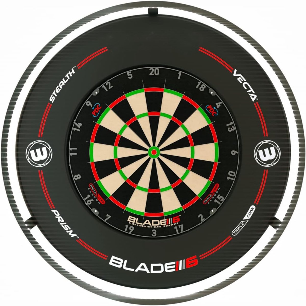 DnA® Dartbord Surround Ring - Dartbord Verlichting - Dartsbord - Zwart - 84cm x 84cm x 11cm