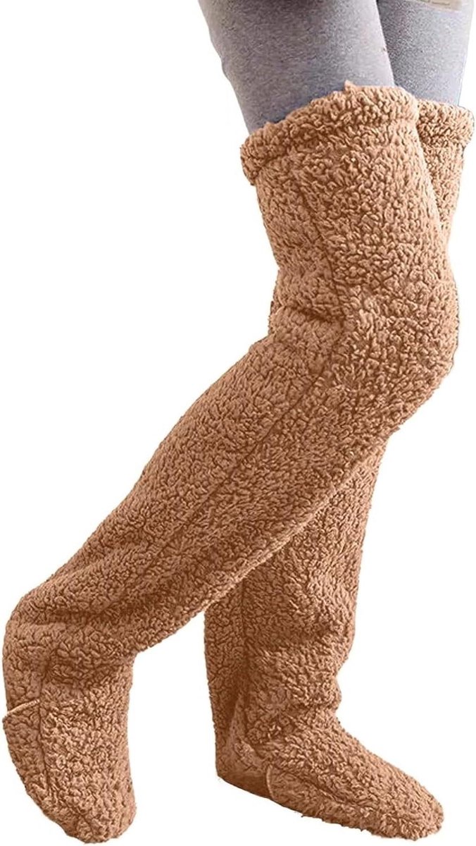 Warme Sokken - Huissokken - Thuis Ontspannen - Antislip Zolen - 55 cm Lengte - Diverse Kleuren