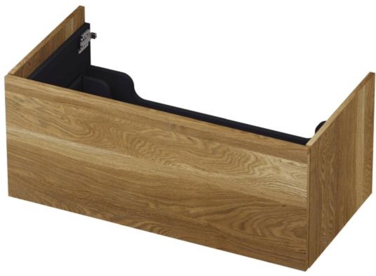 INK - Onderkast 1 Lade Push 2 Open Bestaande Uit - 900x450x376 Mm - Massief Eiken Aqua