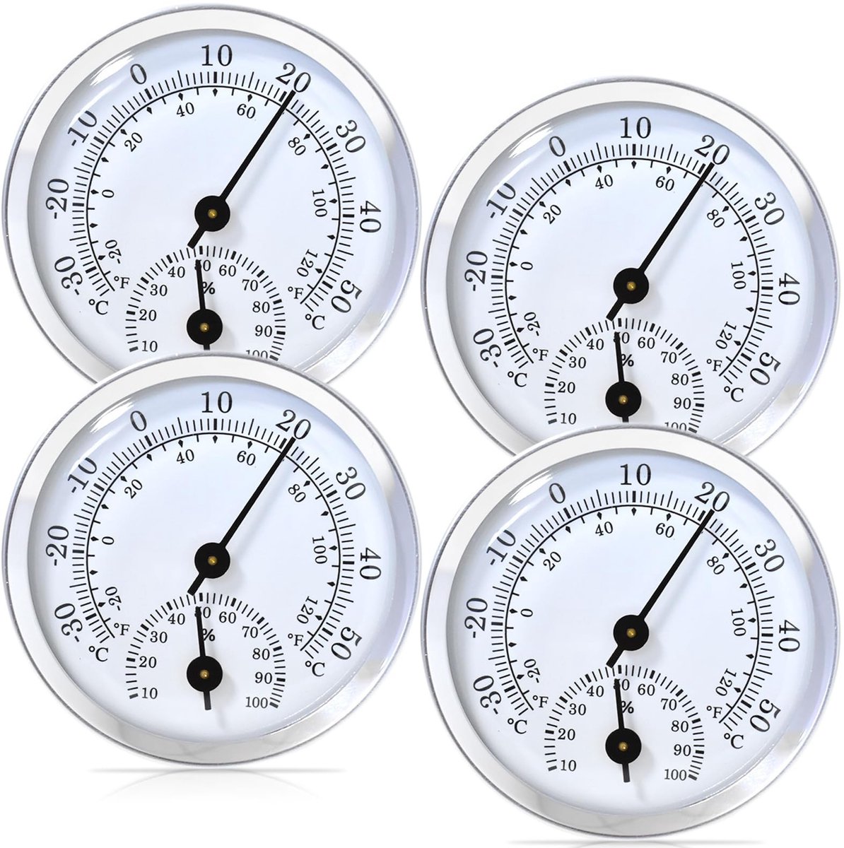 Vlemico - Thermometer Hygrometer Set - Nauwkeurige Kamermeting - Compact formaat - Vochtigheidsmeter - Geschikt voor Baby- en Seniorenkamer
